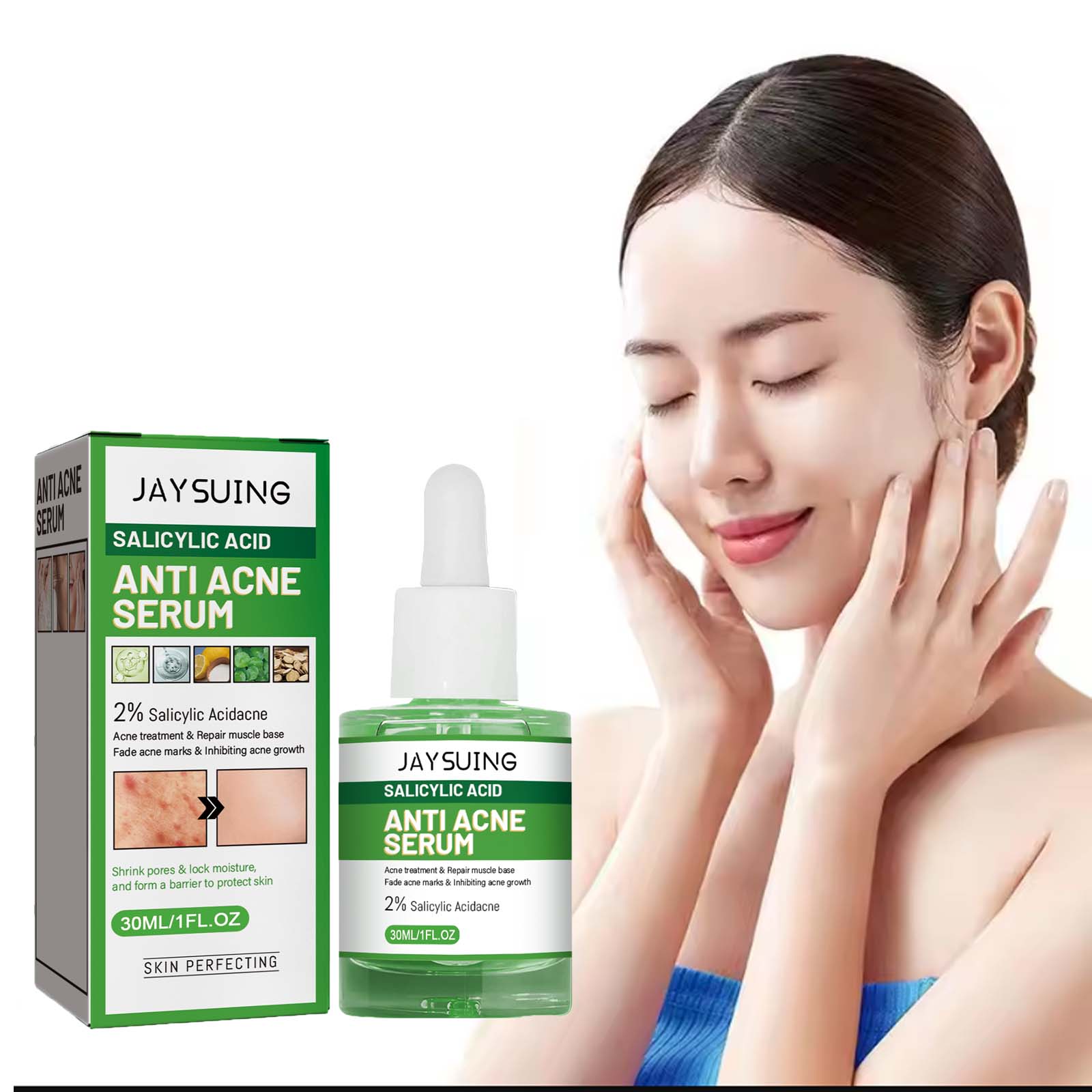 Skincare Salicylic Acid - Salicylzuur Anti Acn-e Gezichtsserum Hydraterende Fader