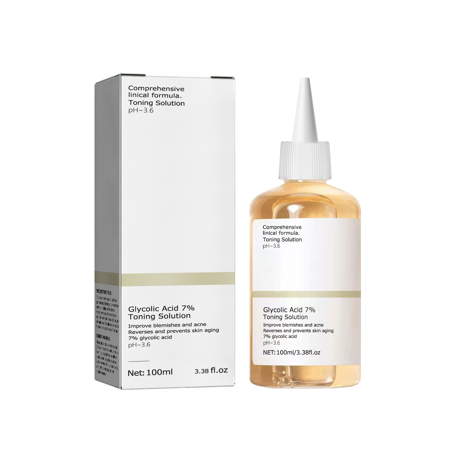 Lactic Acid Toner - 100 ml glycolzuur 7% tonifiërende oplossing